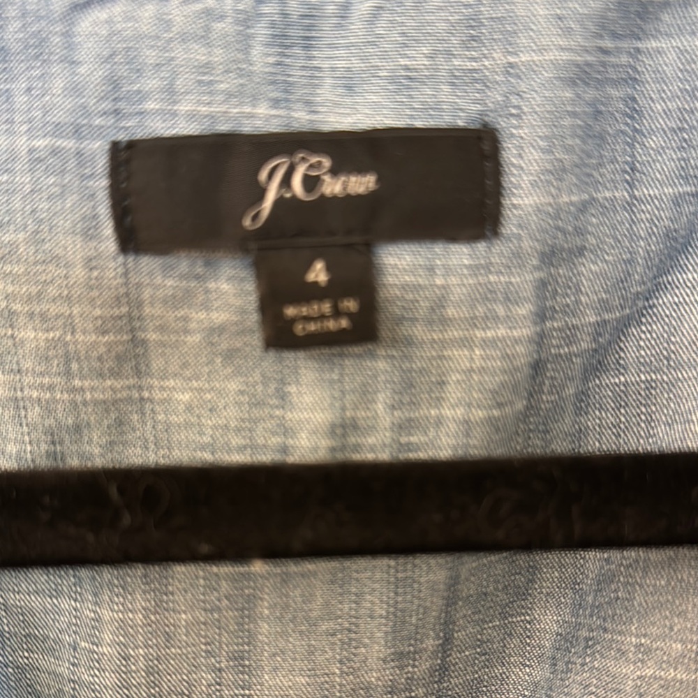J Crew Blue Denim Wrap Dress - Picture 5 of 5